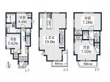 １号棟　土地70.25m2　建物100.18m2