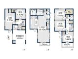 ２号棟　土地70.54m2　建物119.85m2（車庫含む）