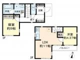 １号棟　4,290万円【敷地：69.10m2／建物54.66m2】